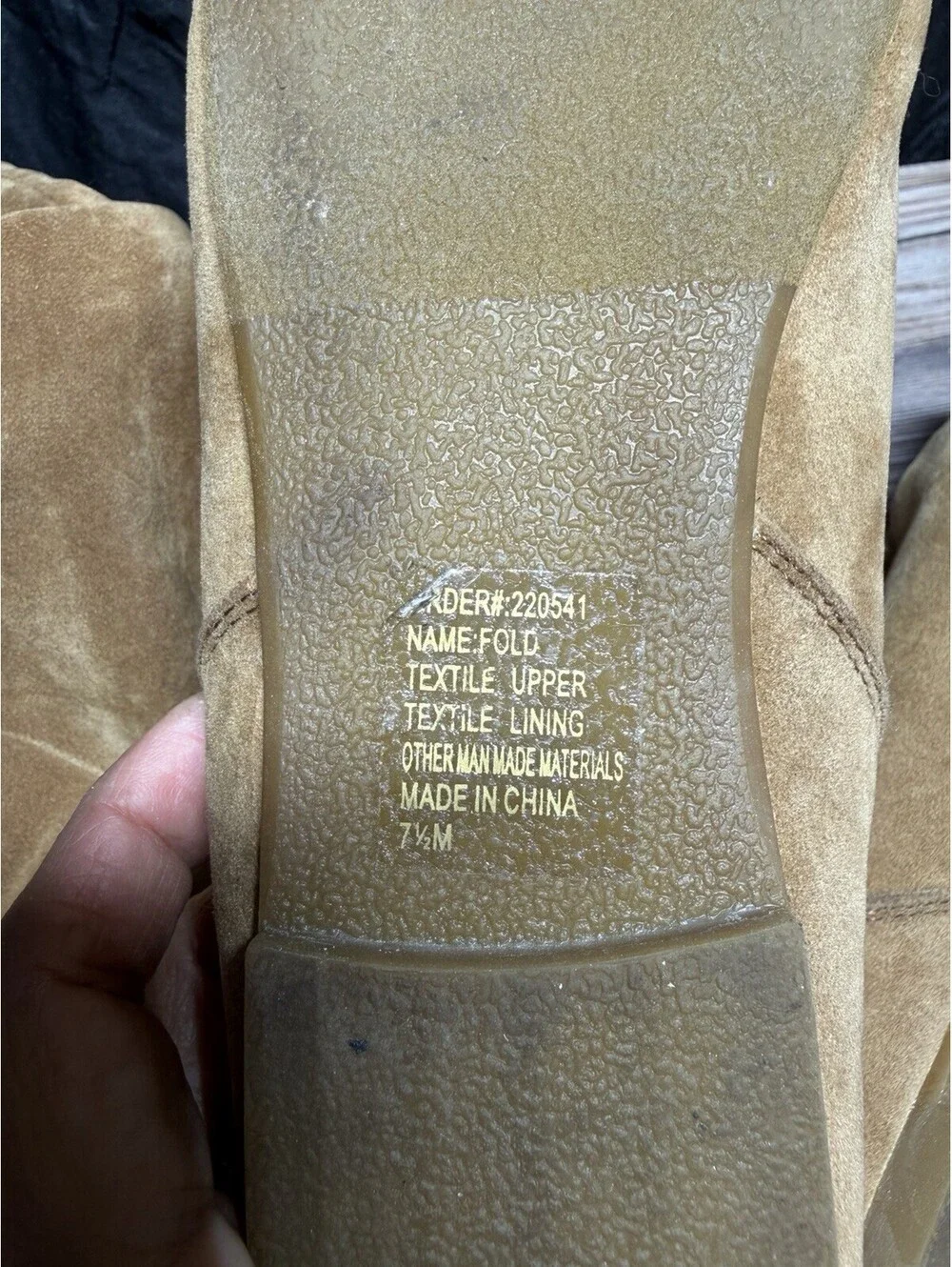 Women's Tan Suede Slouch Boots Size 7.5